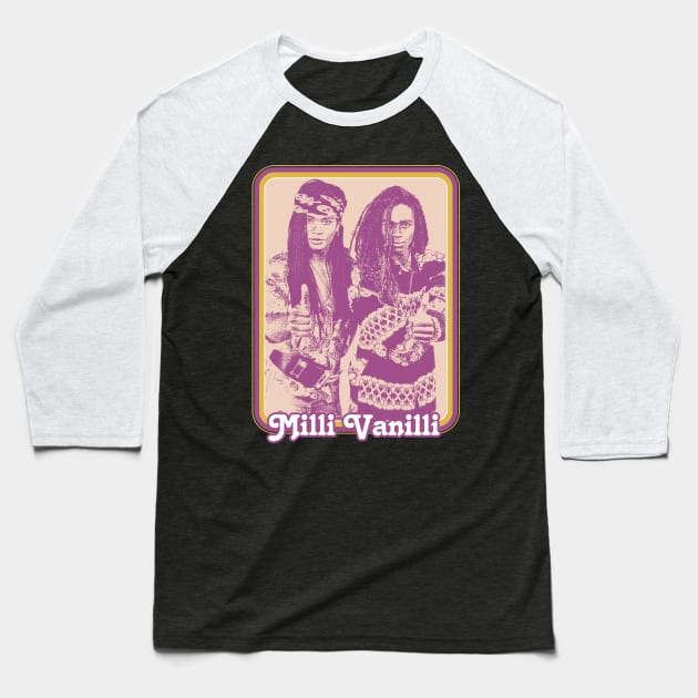 Milli Vanilli \/\ Vintage Style 90s Aesthetic Design Baseball T-Shirt by DankFutura